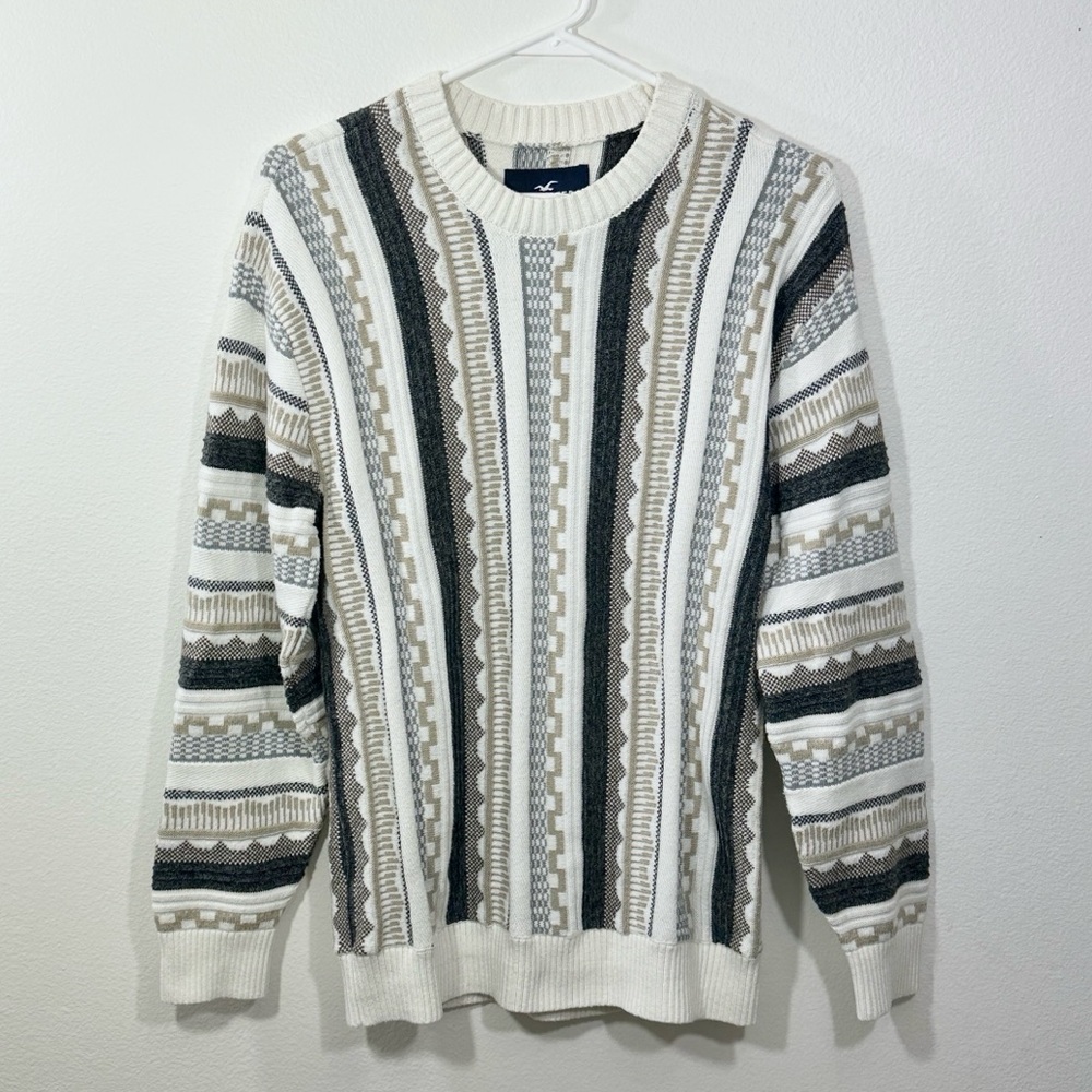 Hollister Men’s Coogi-Style Sweater Soft Knit Size Small